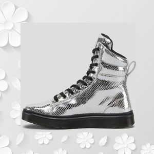 Doc Martens Mix PC HI Snake Embossed Silver 41